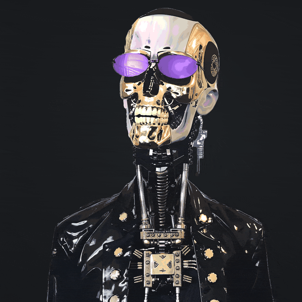 SKULLMASTER — GOLD (living GIF, 1024x1024)